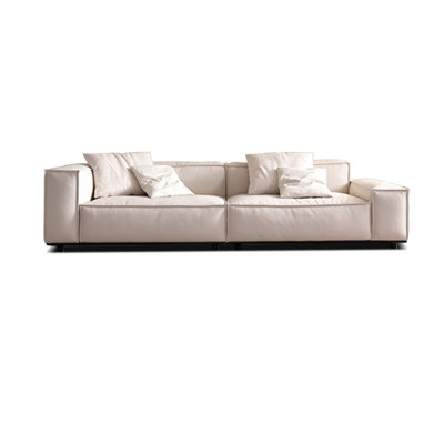 Beige Faux leather Modular Sofa cushion couch
