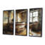 «Brown Rustic Bathroom Charm I», ensemble de reproductions d'art mural rustique-107200097-107200094