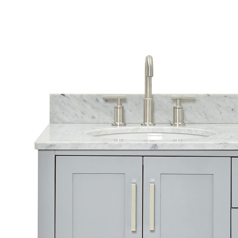 Magnolia Bath Vanity Rectangular Basin S073DCW2R, White, Rectangle ,  73"