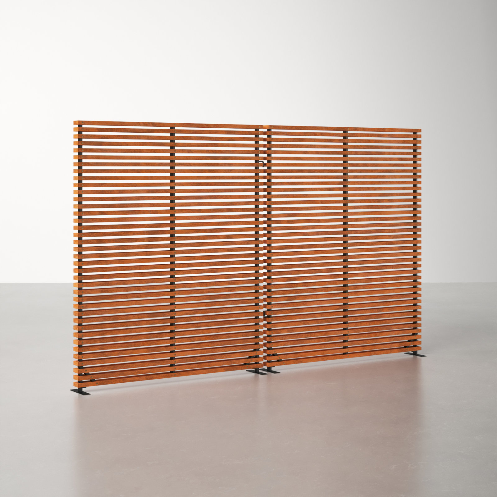 Auden 2-Panel Folding Room Divider, Brown
