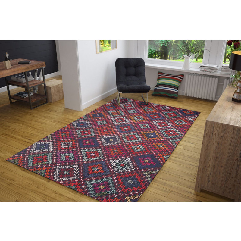 Luxurious Machine Washable Area Rug, 4.9 x 7.5 Feet, 100% Polyester, 1850 g/m², Pile Height: 0.2 inches | Eco-Friendly Recycled Poly Cotton Backing | Perfect for Living Room & Bedroom, Soft and Durable Design
