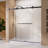 56-60" W x 76" H Double Sliding Frameless Shower Door with 5/16 in. Tempered Glass-101838247
