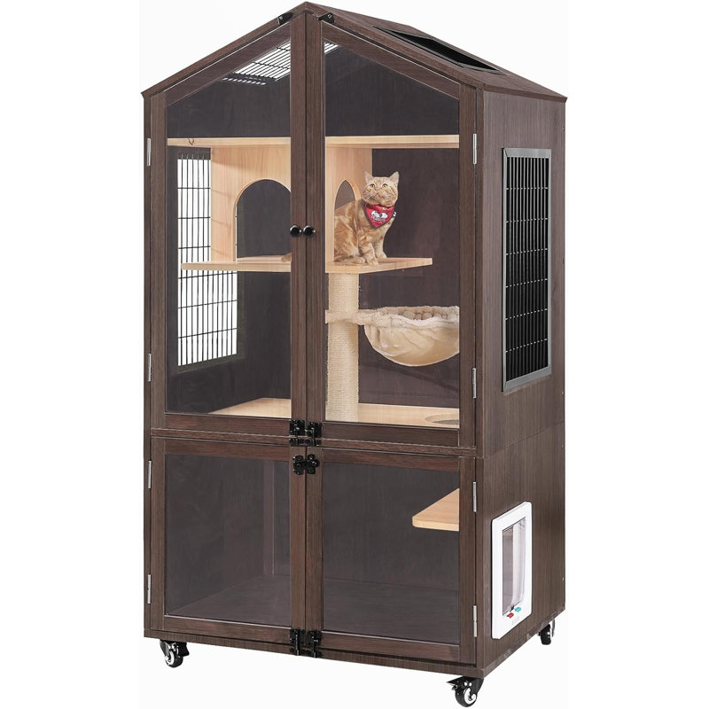 Solid Wood Litter Box Enclosure