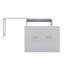 Lit simple escamotable avec bureau à positions ajustables Murphy et coffre escamotable mural-303171735