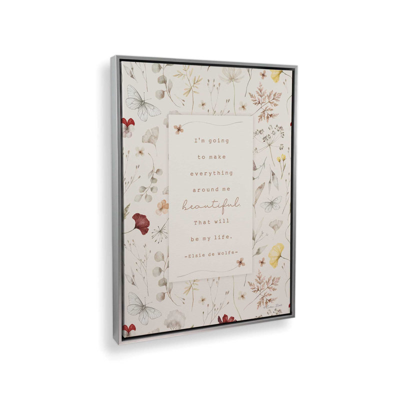 «Beautiful Life» par Susan Ball, reproduction d'art, Toile avec cadre, Argent, L 18 po x H 24 po