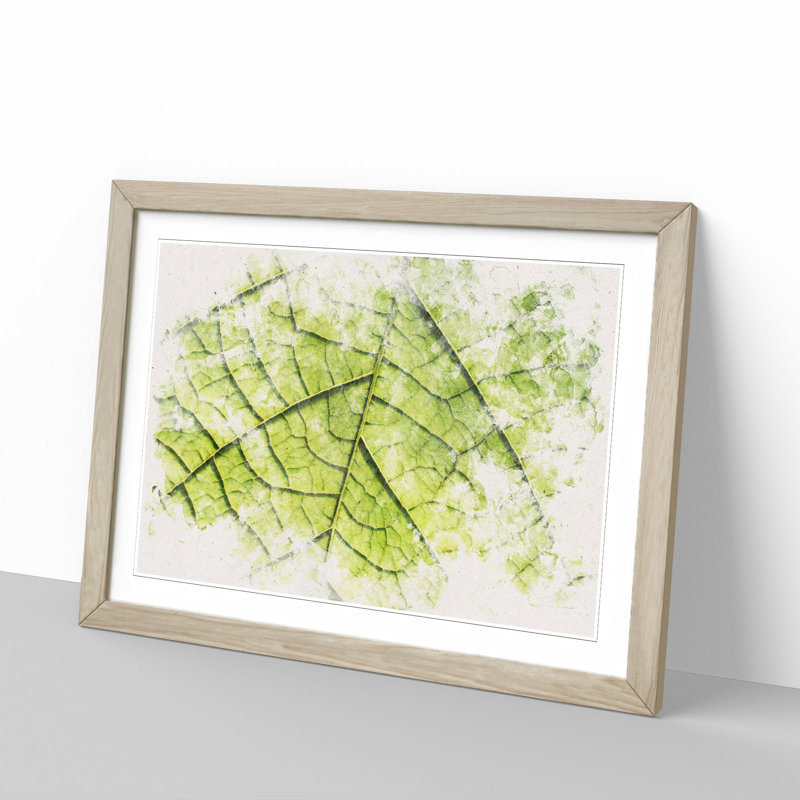 Leaf Roads - Picture Frame Painting Print, 62cm H x 87cm W x 2cm D, Oak Framed