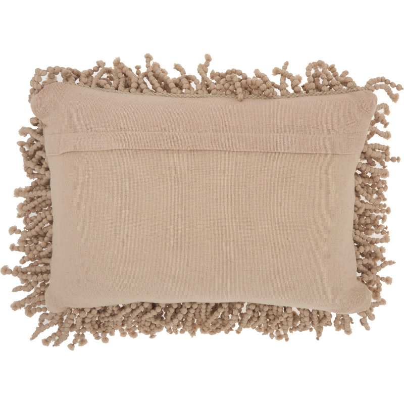  Housse de coussin rectangulaire et insert, Beige
