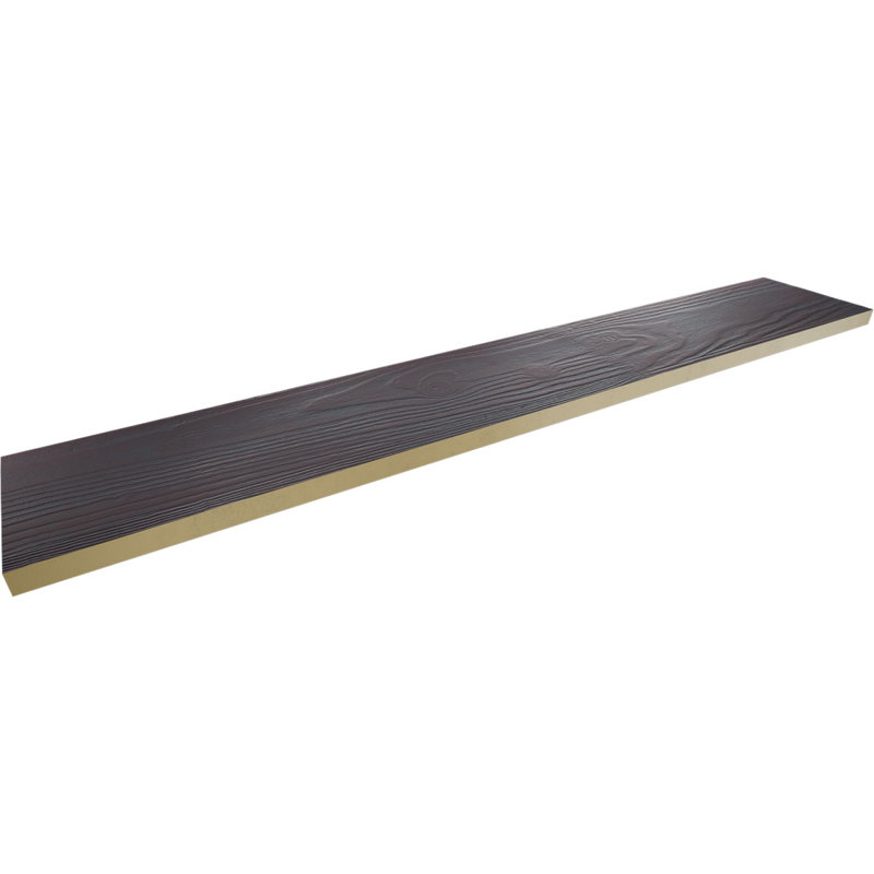 Planche de poutre en faux bois Endurathane sablé, H 4 po x l 120 po x P 1 po, Sangria