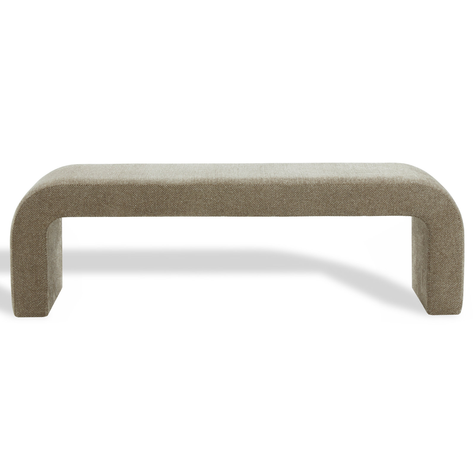 Daine 62" Upholstered Bench, Brown Chenille