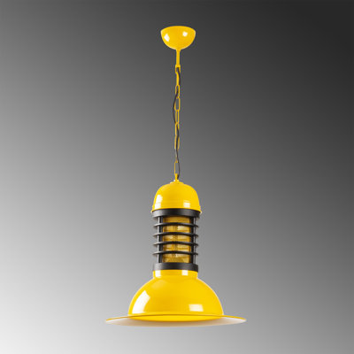 1 - Light Black/Yellow Unique/Statement Pendant