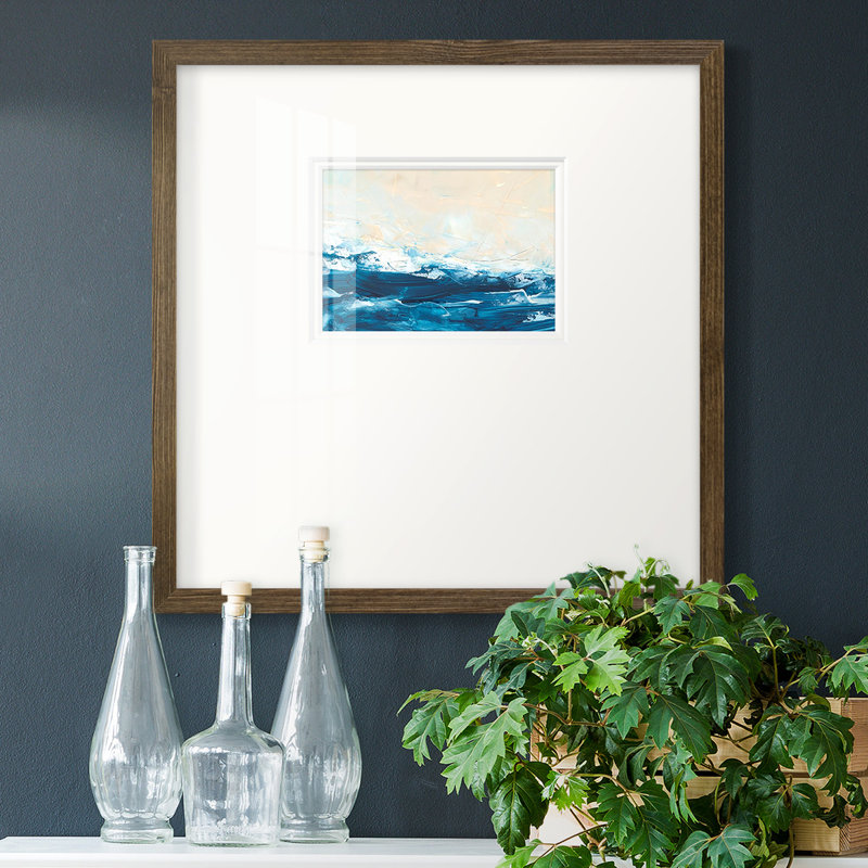 «Wave After Wave III», reproduction encadrée de qualité supérieure, H 17 po x l 17 po x P 1,25 po, Papier avec cadre en bois