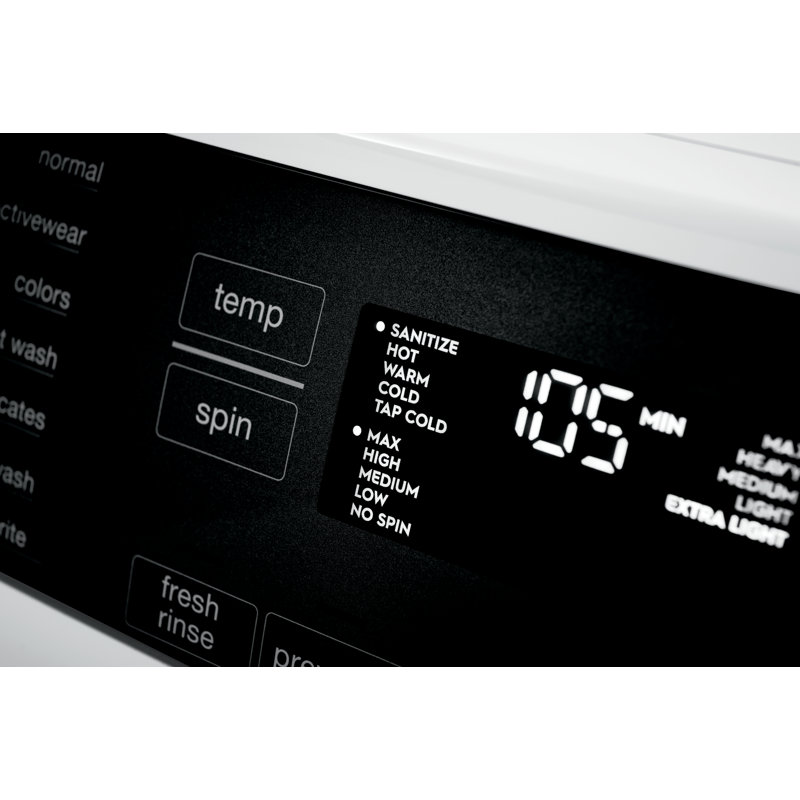 White 2.4 Cu. Ft. High Efficiency Front Load Washer with Steam
