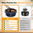 6 Quart Programmable Slow Cooker with 2 in 1 Silicone Liners, Digital Timer, Blue-138425862