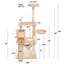  Tour pour chat à 4 niveaux pour chat d'intérieur PETMAker, beige