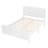 Full Size Platform Bed, Solid Wood Platform Bed With Support Slats And Strong Structure, No Box Spring Needed, White-298594521-298594526