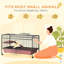 Cage pour petits animaux 48 po, cage à lapins ou maison de jeu pour furet avec mangeoire, roulettes, plateforme, rampe