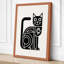 Cat Geometric - Wrapped Canvas-360387050-360387054