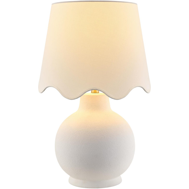 Lampe de table Ganza, Blanc, Peinte en blanc