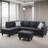 3-Piece Linen Modular Sectional Sofa-1980928930-1980928932