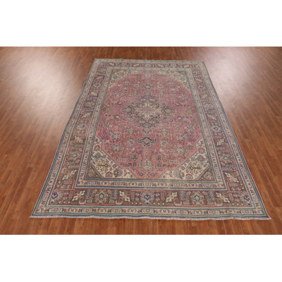 Tapis traditionnel rétro rose 8 x 11