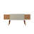 Utopia 53" Contemporary Modern 4-Shelf TV Stand for TVs up to 50" in Maple Cream and White-1527974814