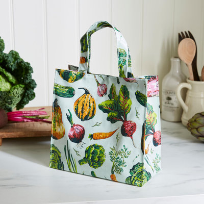 Vegetable Medley 100% Cotton, PVC Coating Picnic Tote Bag
