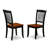 7 Piece Dining Set Consist of an Oval Dining Room Table with Butterfly Leaf and 6 Wood Seat Chairs, Black & Cherry-644856368-602205729