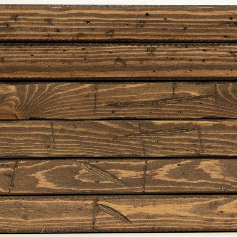 Solid Wood Floating Shelves，Rustic Wooden Wall Shelves, Distressed Walnut, 1.25" H x 36" W x 6.7" D