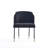Flor Twill Weave Upholstered Metal Dining Chair in Black-103877641-90543816