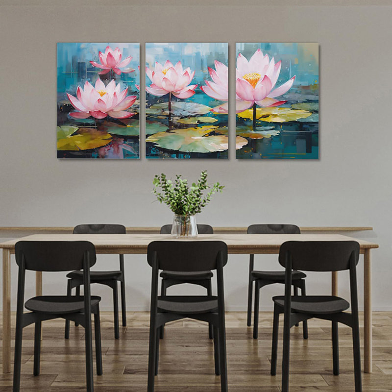 3 Piece Wrapped Canvas Print, 40 cm H x 90 cm W