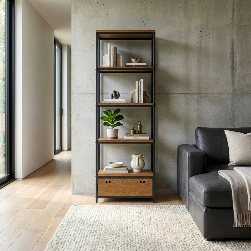 70.75"H x 24.5"W Klein Etagere Storage Bookcase 