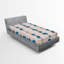 Ambesonne Floral Design Fitted Sheet Rose Peony Art Dots Blush Cobalt Blue