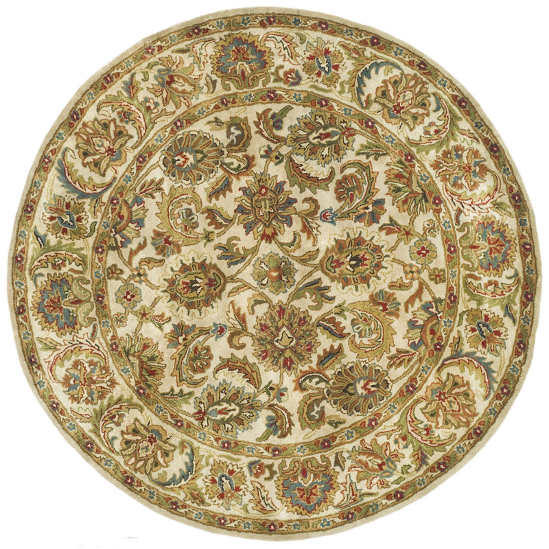 Carnasheeran Hand Tufted Wool Oriental Rug, Round 5'
