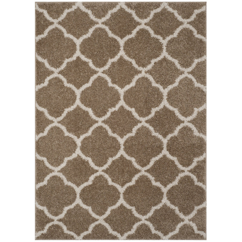 Helsel Shag Performance Geometric Rug, Rectangle 4' x 6'