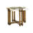 Twin Palms 3 - Piece Solid Wood Glass Top Living Room Table Set