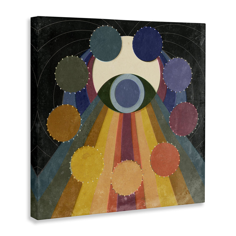«Eye with Circles», art mural sur toile par Victoria Barnes, H 30 po x l 30 po