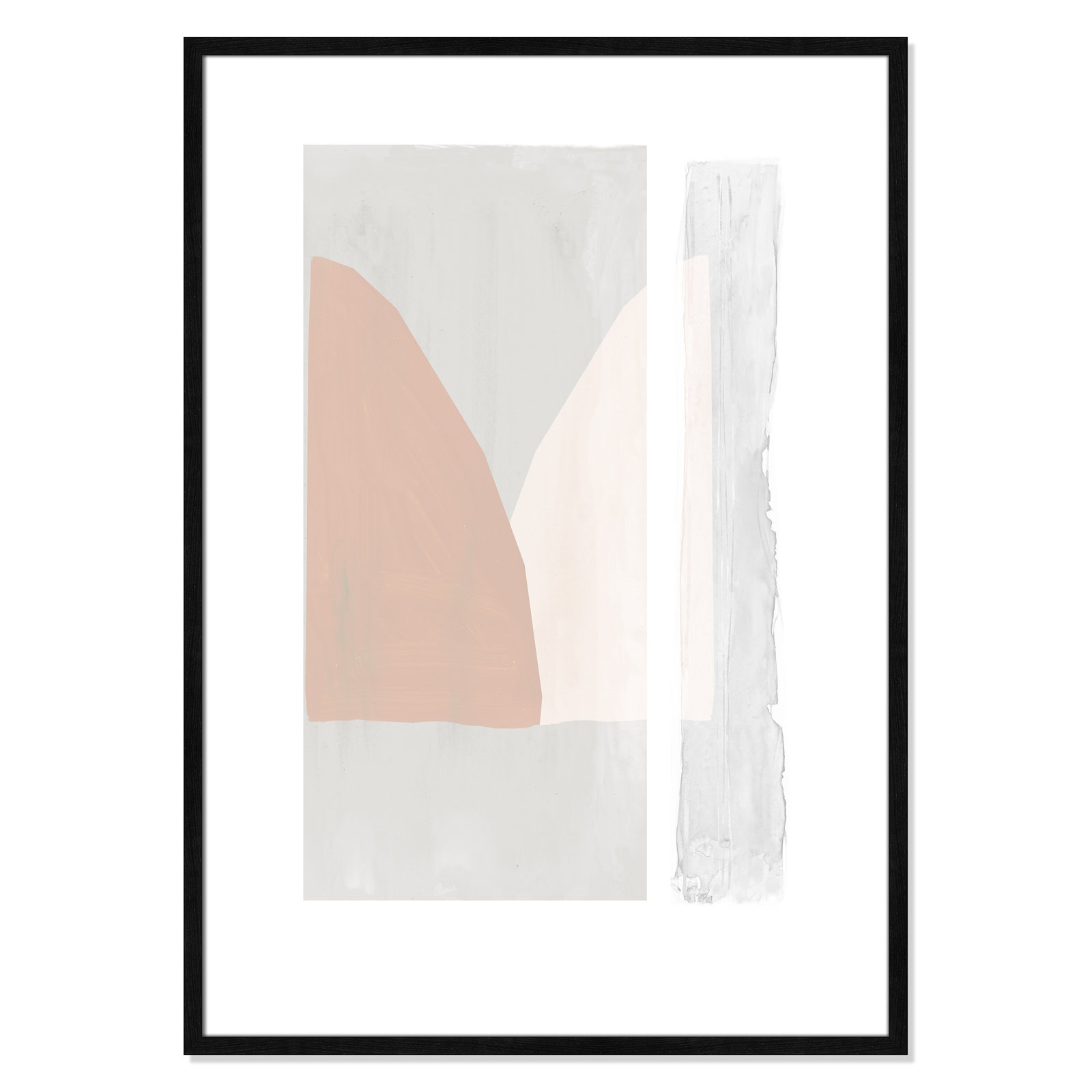 Soft and Light - Painting Print, Black Wood Framed Paper, 41.5" H x 29.5" W x 0.75" D