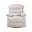 Fauteuil inclinable électrique en cuir synthétique beige