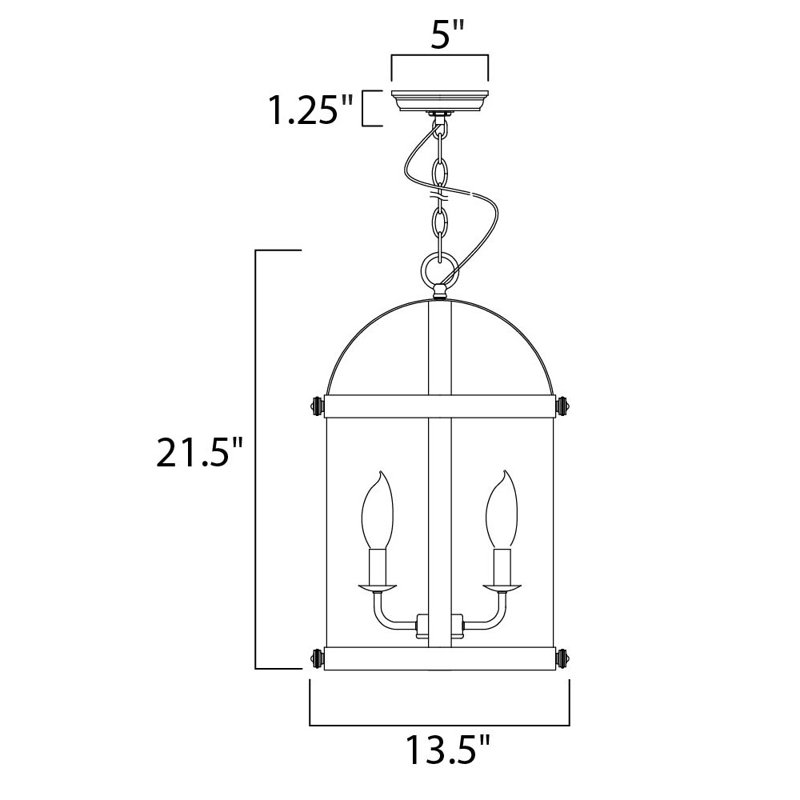 Luminaire suspendu cylindrique 4 lumières lanterne Mosqueda, Bronze
