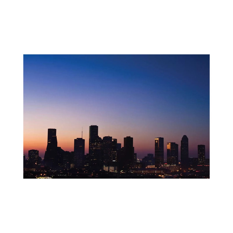 Texas, Houston Skyline At Dawn by Rob Tilley - No Frame Gallery-Wrapped Canvas Giclée on Canvas, 20.32cm H x 30.48cm W