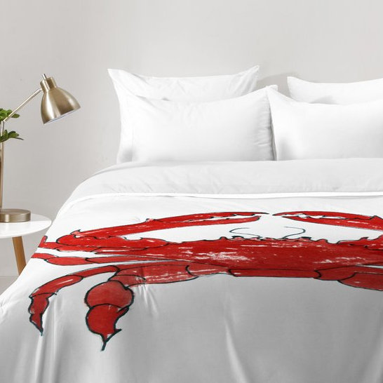Ensemble d'édredon crabe, Édredon pour lit simple TG + 1 taie décorative