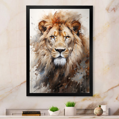 Photographie de portrait de lion - Art mural lion