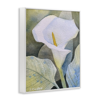 Garden Calla Lily Bloom Framed Giclee, design by Stephanie Fielden