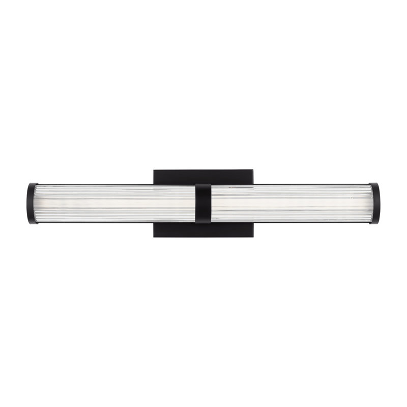 1 - Light LED Vanity Light, Midnight Black, 24"H x 4.8"W x 2.8"D, 24 W