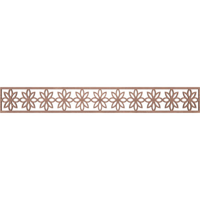 46 1/4"W x 6"H x 3/8"T Daisy Fretwork Moulding, Walnut