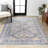 Peregrine Ornate Geometric Medallion Blue Rug-1379758384