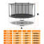 Trampoline de jardin rond de 8 pi avec enceinte de sécurité Creationstry