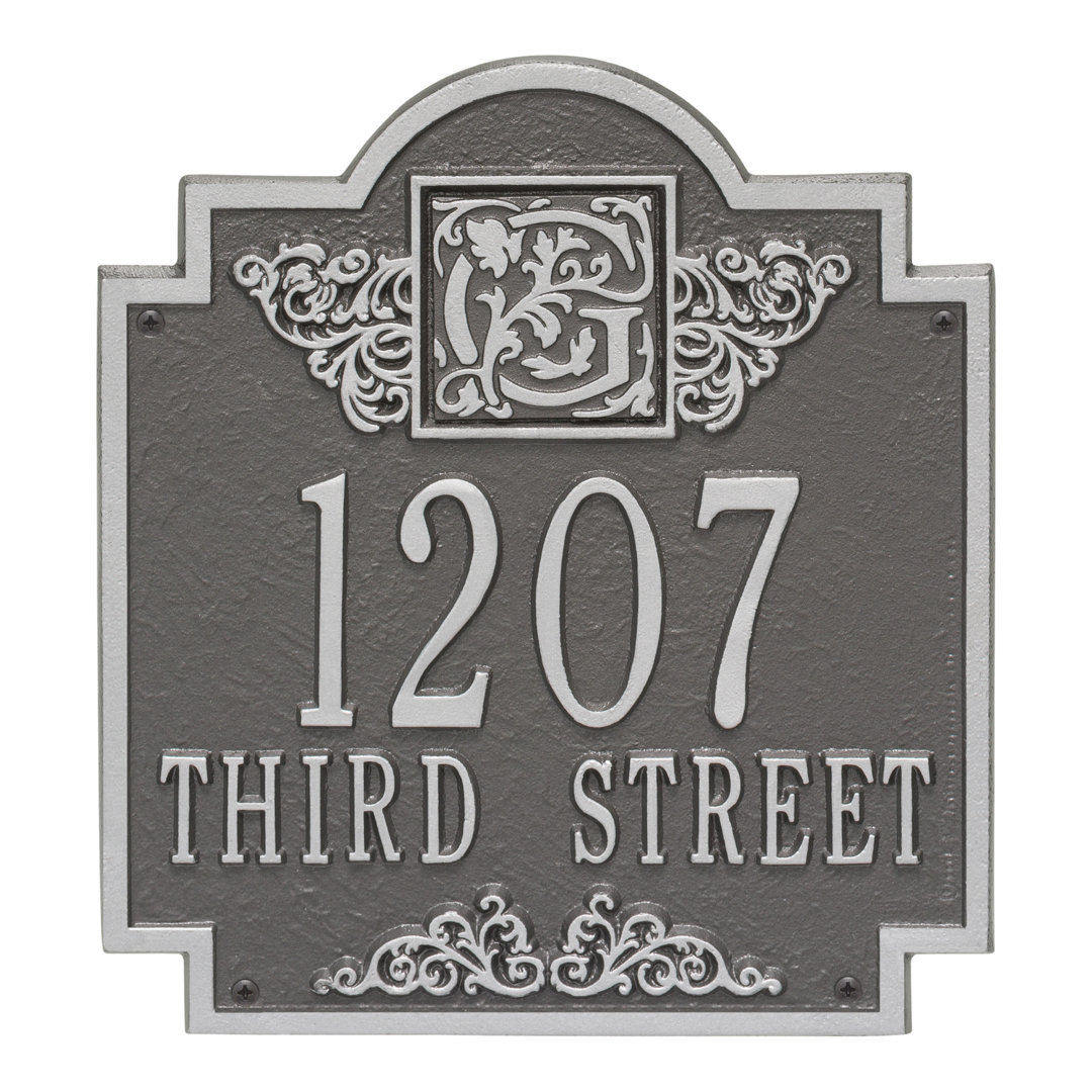 Monogram 2-Line Wall Address Plaque Whitehall Products 