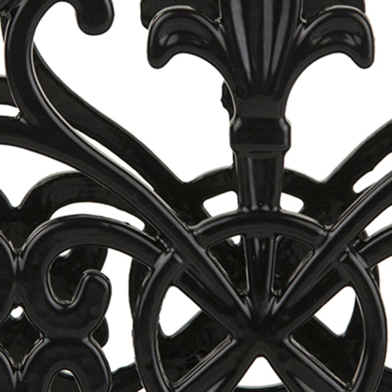 Porte-serviettes en fonte, Noir