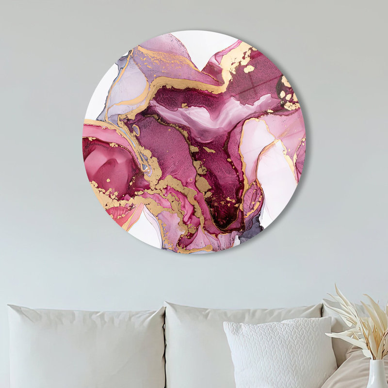 Art mural moderne en marbre fabriqué à partir de verre trempé avec de l'encre alcoolisée pour une touche unique dans la décoration intérieure